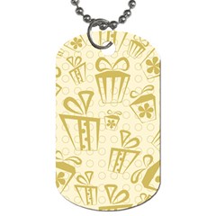 Gift Party Polka Grey Dog Tag (two Sides)