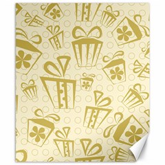 Gift Party Polka Grey Canvas 8  X 10  by Mariart