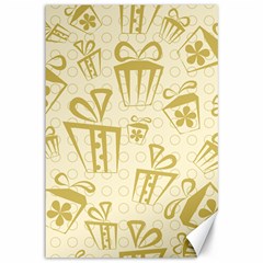 Gift Party Polka Grey Canvas 12  X 18  