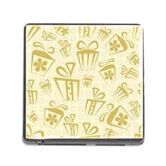 Gift Party Polka Grey Memory Card Reader (square) by Mariart