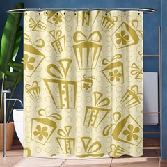 Gift Party Polka Grey Shower Curtain 60  X 72  (medium)  by Mariart