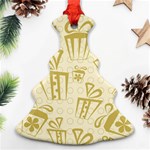 Gift Party Polka Grey Ornament (Christmas Tree)  Front