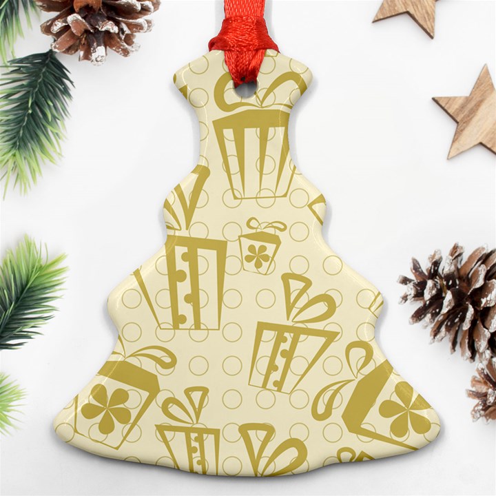 Gift Party Polka Grey Ornament (Christmas Tree) 