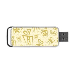 Gift Party Polka Grey Portable Usb Flash (one Side) by Mariart