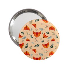 Foxes Animals Face Orange 2 25  Handbag Mirrors