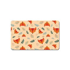 Foxes Animals Face Orange Magnet (name Card)