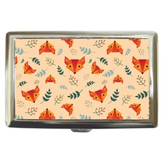 Foxes Animals Face Orange Cigarette Money Cases by Mariart