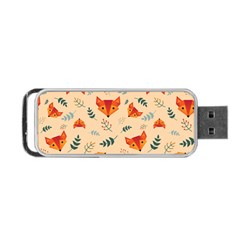 Foxes Animals Face Orange Portable Usb Flash (two Sides)