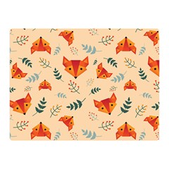 Foxes Animals Face Orange Double Sided Flano Blanket (mini)  by Mariart