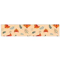 Foxes Animals Face Orange Flano Scarf (small) by Mariart