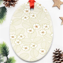 Flower Floral Leaf Ornament (oval)