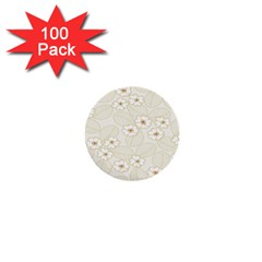 Flower Floral Leaf 1  Mini Buttons (100 Pack)  by Mariart