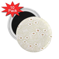 Flower Floral Leaf 2 25  Magnets (10 Pack) 