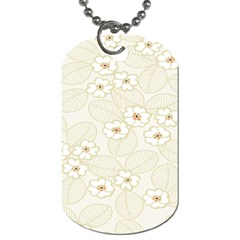 Flower Floral Leaf Dog Tag (one Side)