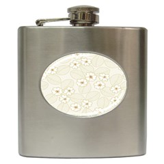 Flower Floral Leaf Hip Flask (6 Oz) by Mariart