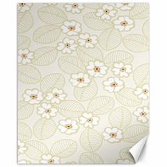 Flower Floral Leaf Canvas 16  X 20   by Mariart