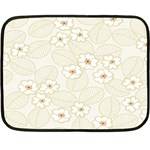 Flower Floral Leaf Double Sided Fleece Blanket (Mini)  35 x27  Blanket Front