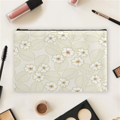 Flower Floral Leaf Cosmetic Bag (large)  by Mariart