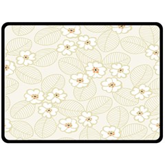 Flower Floral Leaf Fleece Blanket (large)  by Mariart