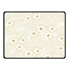 Flower Floral Leaf Fleece Blanket (small)