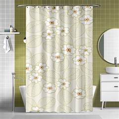 Flower Floral Leaf Shower Curtain 48  X 72  (small)  by Mariart