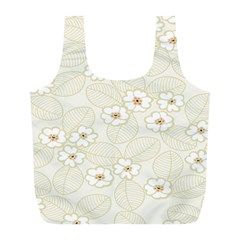 Flower Floral Leaf Full Print Recycle Bags (l)  by Mariart