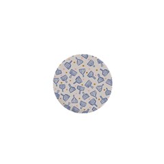 Glass Polka Circle Blue 1  Mini Buttons