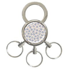 Glass Polka Circle Blue 3-ring Key Chains by Mariart