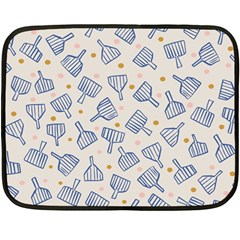 Glass Polka Circle Blue Fleece Blanket (mini)