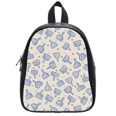 Glass Polka Circle Blue School Bags (small) 