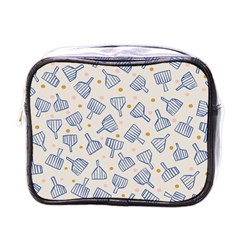 Glass Polka Circle Blue Mini Toiletries Bags