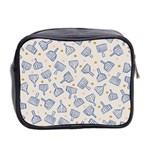 Glass Polka Circle Blue Mini Toiletries Bag 2-Side Back