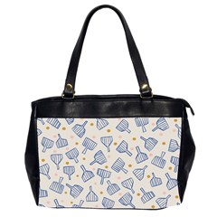 Glass Polka Circle Blue Office Handbags (2 Sides)  by Mariart