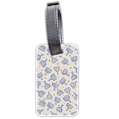 Glass Polka Circle Blue Luggage Tags (two Sides) by Mariart