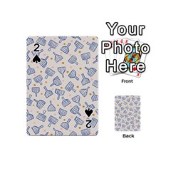 Glass Polka Circle Blue Playing Cards 54 (mini)  by Mariart