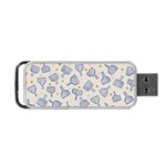 Glass Polka Circle Blue Portable USB Flash (Two Sides) Front