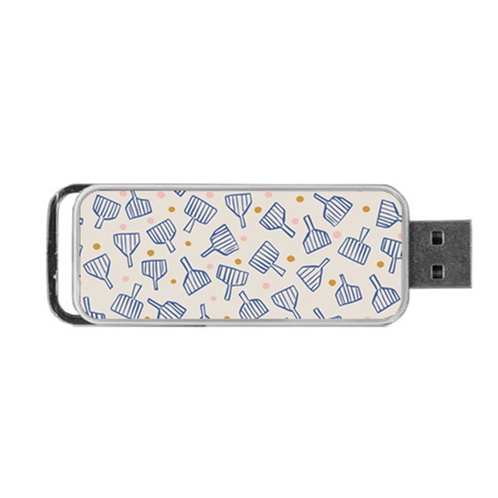 Glass Polka Circle Blue Portable USB Flash (Two Sides)