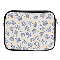 Glass Polka Circle Blue Apple Ipad 2/3/4 Zipper Cases