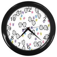 Glasses Bear Cute Doll Animals Wall Clocks (black) by Mariart