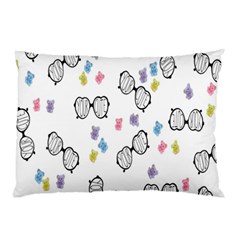 Glasses Bear Cute Doll Animals Pillow Case by Mariart