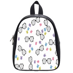 Glasses Bear Cute Doll Animals School Bags (small) 