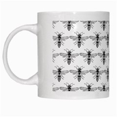 Bee Wasp Sting White Mugs by Mariart