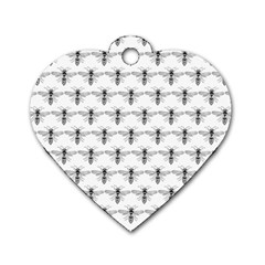 Bee Wasp Sting Dog Tag Heart (two Sides) by Mariart