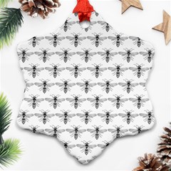 Bee Wasp Sting Snowflake Ornament (two Sides)