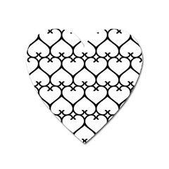 Heart Background Wire Frame Black Wireframe Heart Magnet