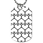 Heart Background Wire Frame Black Wireframe Dog Tag (Two Sides) Front