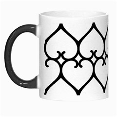 Heart Background Wire Frame Black Wireframe Morph Mugs by Mariart