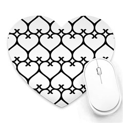 Heart Background Wire Frame Black Wireframe Heart Mousepads by Mariart