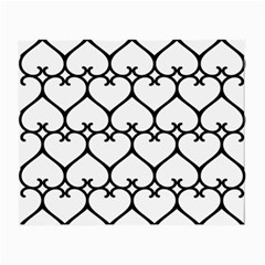 Heart Background Wire Frame Black Wireframe Small Glasses Cloth (2-side) by Mariart