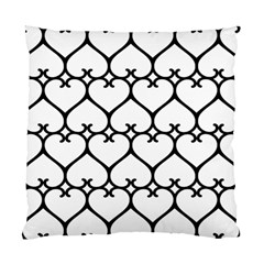 Heart Background Wire Frame Black Wireframe Standard Cushion Case (two Sides) by Mariart